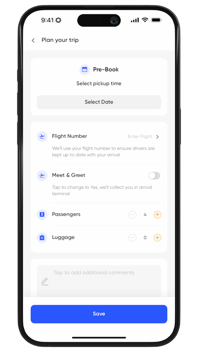 Mobile app screenshot