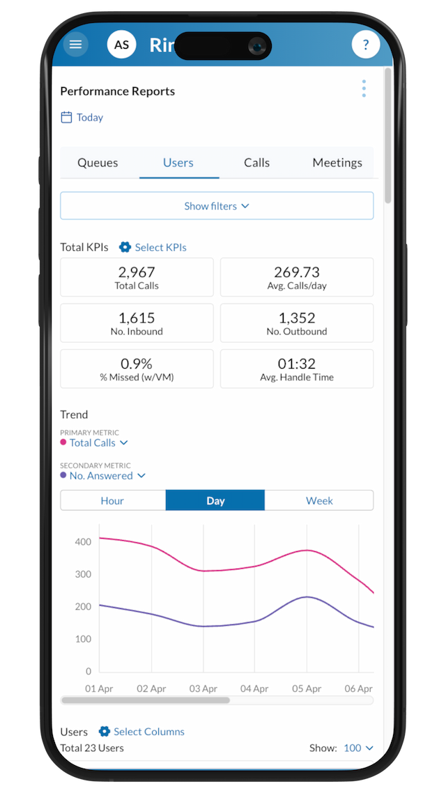 Mobile app screenshot